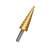 Step drill bit, 4-20mm, gold, for metal and plastic