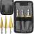 Step drill bit set, 3 pieces, 4-20mm, gold, for metal and plastic, with storage case