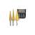 Step drill bit set, 3 pieces, 4-20mm, gold, for metal and plastic, with storage case