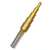 Step drill bit, 4-20mm, gold, for metal and plastic