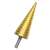 Step drill bit, 4-20mm, gold, for metal and plastic