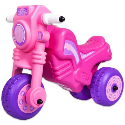 D-Toys Cross Motor, 59x35x45 cm, lábbal hajtós, Lila-Pink