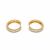 Xuping prémium antiallergén aranyozott cirkónia köves karika fülbevaló, utolsó darab 173264423