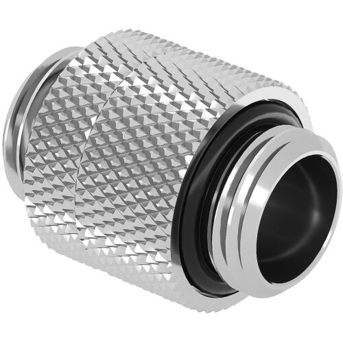 Barrow Adapter, gerade G1/4 Zoll AG auf G1/4 Zoll AG, drehbar - 14mm, weiß-silber