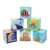 Set de 6 blocuri moi de construcție pentru bebeluși cu diverse imagini cu animale, obiecte și vehicule, perfect pentru timpul de baie