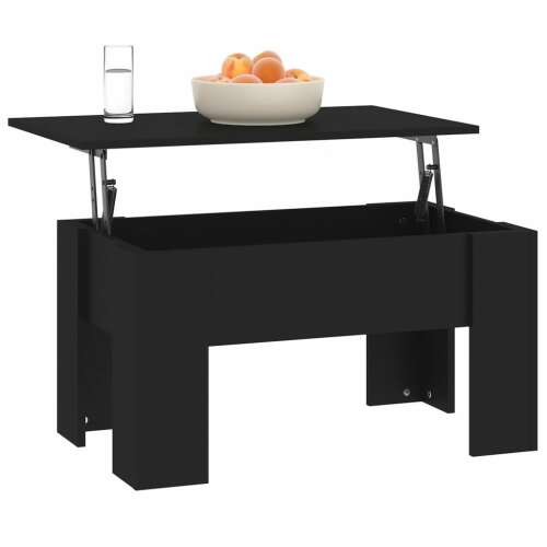 vidaXL fekete szerelt fa dohányzóasztal 79 x 49 x 41 cm 87518867 - Dohányzóasztal