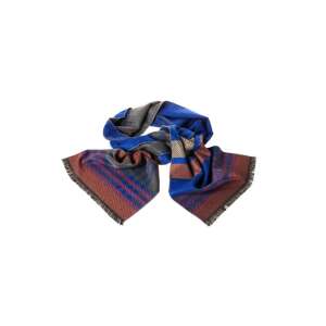 Férfi sál kék, narancs és szürke csíkokkal - Férfi sál