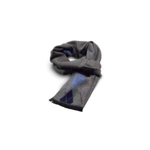 Szürke férfi sál kék és világoskék rombusz mintával - Férfi sál