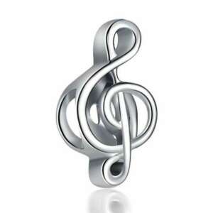 Ezüst hegedűkulcs medál, Pandora stílusban - Női kiegészítő