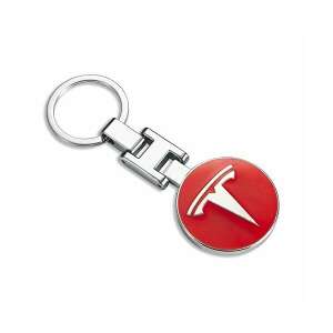 Tesla kulcstartó piros logóval - Tesla