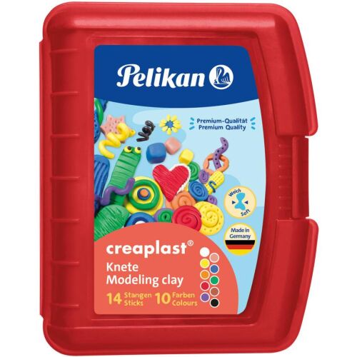 Pelikan Kinderknete Creaplast 10 Farben im roten Etui, 240g