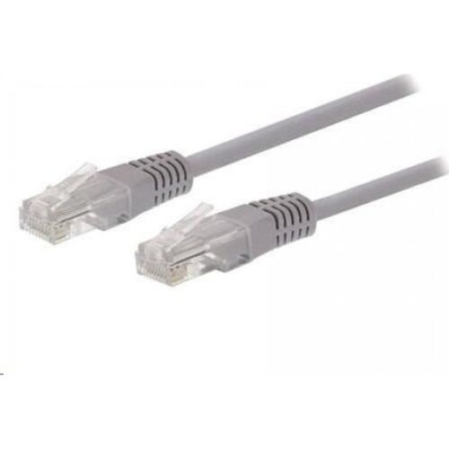 C-TECH UTP CAT5E Összekötő Szürke 50cm CB-PP5-05 173485018 - Patch kábel