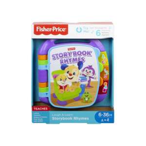 Fisher-Price Storybook Rhymes interactive book for babies, teaches letters, numbers, shapes, colors, first words, and rhymes - Developmental Toy for Baby
