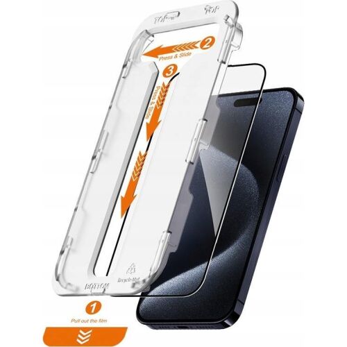 Crong Szkło hartowane EasyShield 2-Pack - iPhone 15 Pro Max (2 sztuki) 173539501 - Crong
