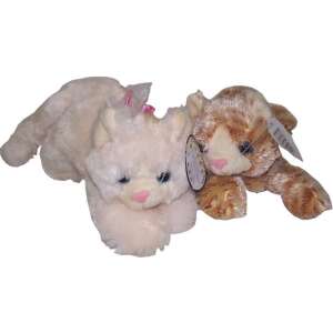 Pluszowa zabawka kot, biała i pomarańczowa, 24 cm - Nonbrand Plusz