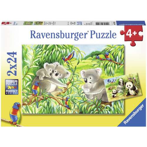 Ravensburger Koalák és pandák 2 x 24 db-os puzzle 92952151