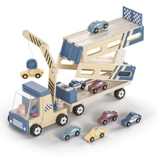 TopBright autószállító játékszett 8 kisautóval 173555529 - Autópálya és parkolóház