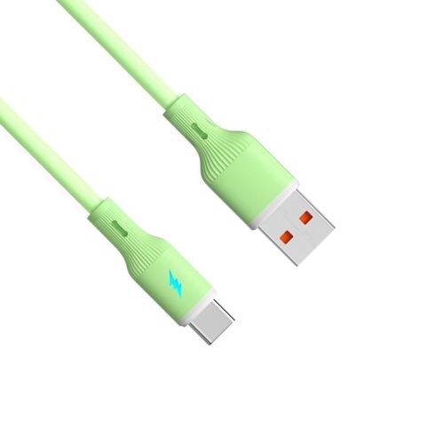 Akyga USB type C / USB A kábel szilikon 1m zöld (AK-USB-64) 173595641 - USB kábel