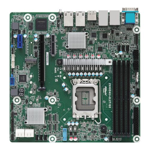 ASRock Z690D4U-2L2T, 1xSKT LGA1700, Intel Core 12/13 Gen., Z690, 4xDIMM, SATA, 1xM.2, 2xGbE, 2x10GbE, IPMI
