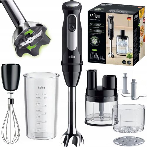 Braun MultiQuick 5 MQ55.254MBK 0,5 L Merülő mixer 1000 W Fekete, Rozsdamentes acél 173624575 - Botmixer