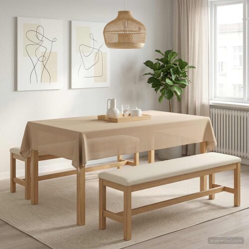 vidaXL Asztal Terítő 5 db Négyszögletes Bézs 110 x 180 cm 177521287 - Asztalterítő
