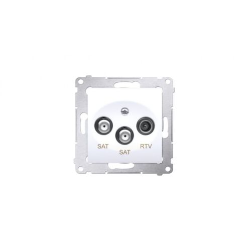 Simon 54 RTV/SAT/SAT terminál antennaaljzat fehér DASK2.01/11 173858647 - Elektronikai csatlakozó és alkatrész