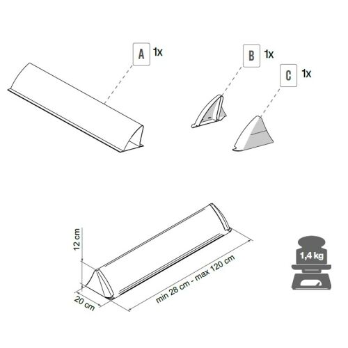 Fiamma spoiler 110cm