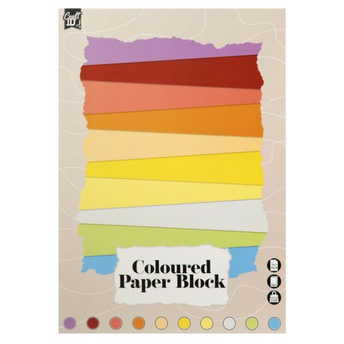 Színes Craft rajzblokk 24x34 cm 12 szín 173891406 - Iskolai papírcsomag