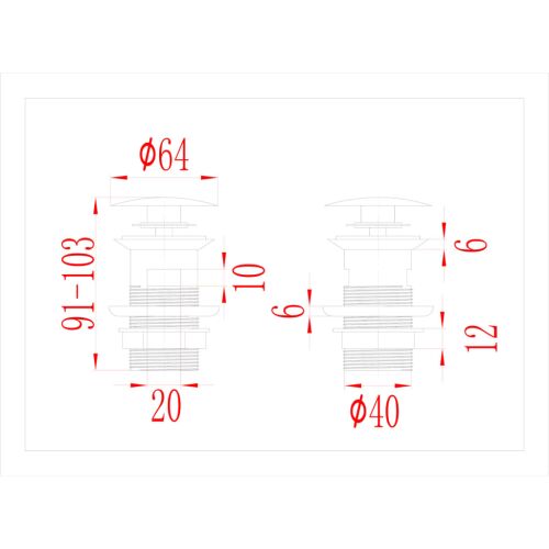 vidaXL Click-Clack túlfolyódugó, fekete, 6,4x6,4x9,1 cm