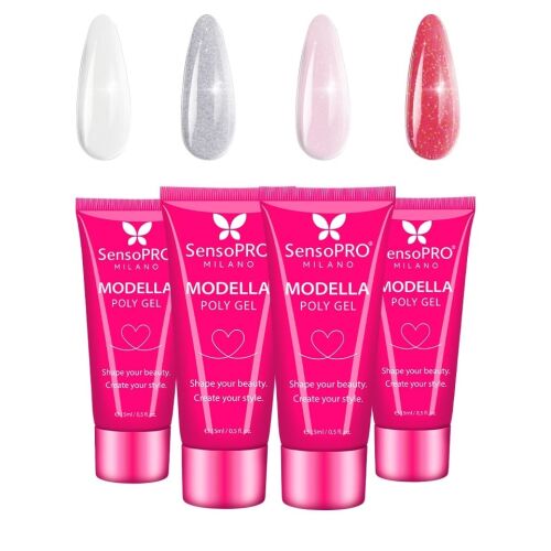 4 db-os Polygel Modella SensoPRO Milano készlet, Velvet Nails 03 173930238 - Akrilzselé