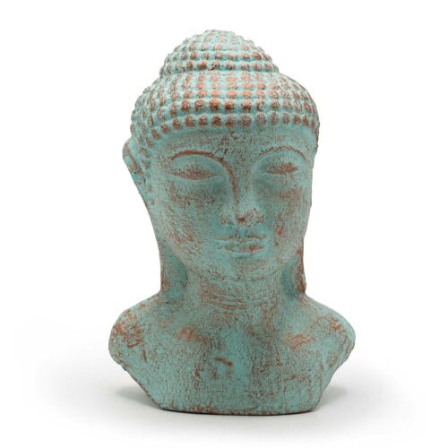 Buddha Fej - Zöld és Bronz 174018844 - Lakásdekoráció