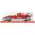 Red friction powered racing car toy in packaging