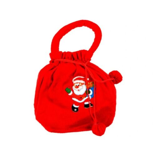 Nikolaus Plüschtasche mit Weihnachtsmann-Design, rote Geschenktüte für Weihnachten