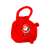 Rote Plüsch-Nikolaus-Geschenk-Tasche mit Kordelverschluss und Bommeln