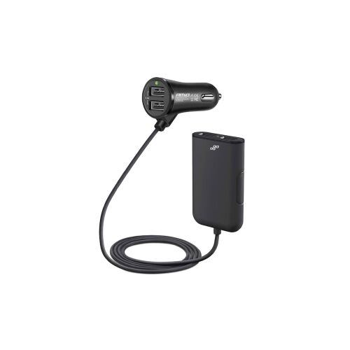 Első-hátsó autós töltő kábellel, 4xUSB 174110215 - Autós töltő