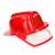 Red firefighter helmet with visor, universal size, for kids and adults, costume accessory