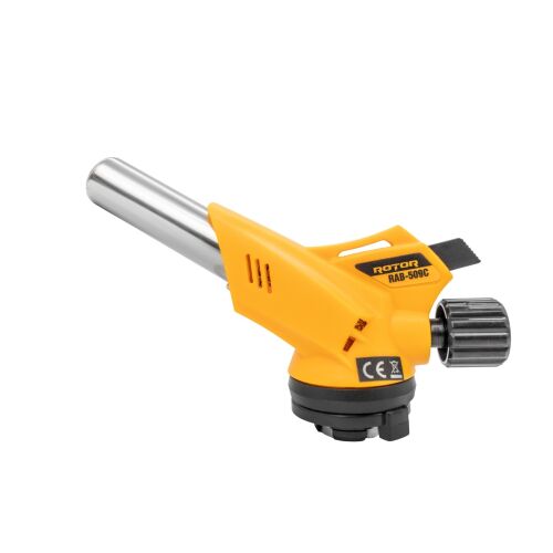 ROTOR RAB-509C Égőfej spray gázpalackhoz, kerámia lappal, piezo gyújtással, bajonett csatlakozással 174185574 - Rotor