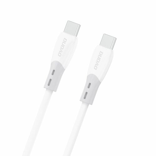 Dudao L25SC 60W USB-C - USB-C kábel puha szilikonfonattal 1m - fehér 174191182 - Kábel és tartozék