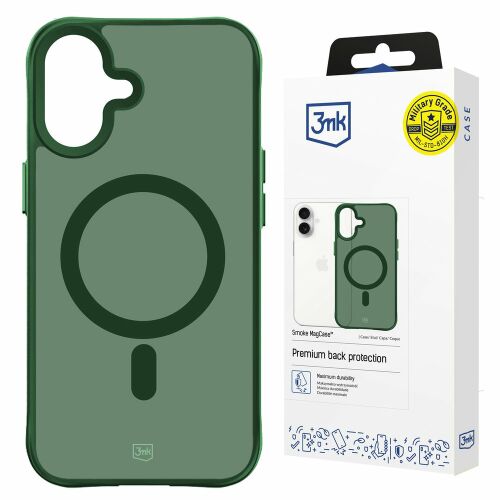 3mk Smoke MagCase iPhone 16-hoz - zöld-áttetsző 174191191 - Telefontok