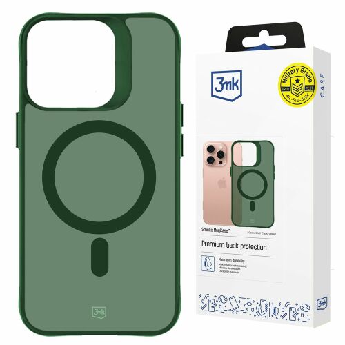 3mk Smoke MagCase iPhone 16 Pro Max készülékhez - zöld-áttetsző 174191522 - Telefontok