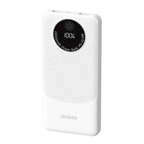 Dudao K12 10000mAh PD22.5W USB-A, USB-C külső akkumulátor - fehér 174192527 - Külső akkumulátor és powerbank