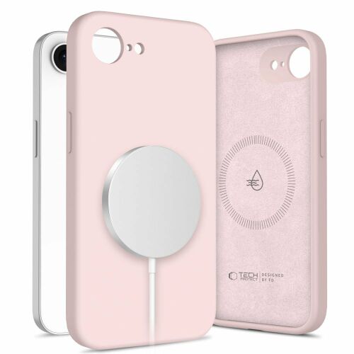 Tech-Protect szilikon MagSafe tok iPhone 16e / 17e-hez - rózsaszín 174195392 - Telefontok