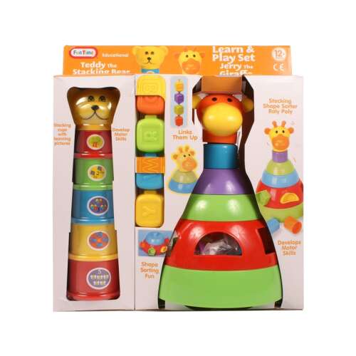 Tanulj és játssz toronyépítő játékkészlet