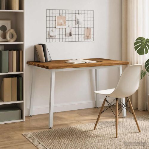 vidaXL Élő élű étkezőasztal 110 x 55 x 75 cm Tömör Akácfa 177526170 - Étkezőasztal