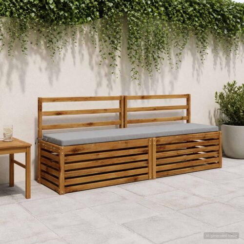 vidaXL Pad párnák SOEST 2 db 100% poliészter Szürke 180 x 40 x 5 cm 177528916 - Kerti bútor kiegészítő