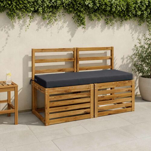 vidaXL Pad párnák SOEST 2 db 100% poliészter Sötét kék 110 x 40 x 8 cm 182837474 - Otthon és kert