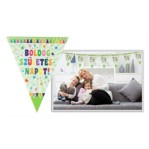 Születésnapi Zászlófüzér - Boldog Születésnapot! - 3,6m narodeninový banner dekorácie