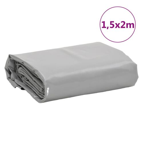 vidaXL ponyva, szürke, 1,5x2 m, 600 g/m²
