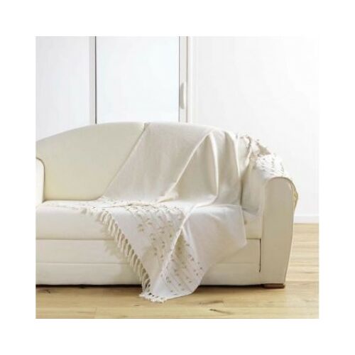 Douceur d`Interieur kockás takaró krém - GOLDEN SUNSET 125x150
