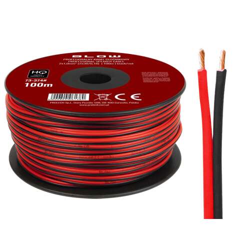 100m HQ Blow 2x1,00mm Hangszóró kábel Fekete-Piros